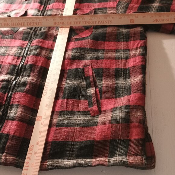 NWOT Men 2XL Winter Shacket Full Zip Thick Flannel Plaid Sherpa Fleece Lined Coz - Picture 7 of 8